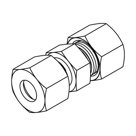 TOMPKINS Hydraulic Fitting-Metric CompressionS25(36X2.0) UNION MC6020-S25-S25